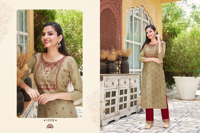 KAPIL GANGOR 2 Fancy New Designer Fancy Wear Cotton Silk Kurti Collection
                                    